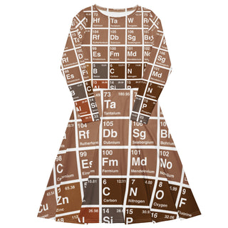 Periodic Table Long Sleeve Midi Dress